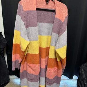 Torrid Colorful Striped Cardigan